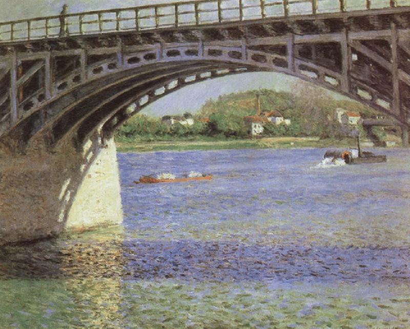 Gustave Caillebotte The Bridge at Argenteuil and the Seine oil painting picture